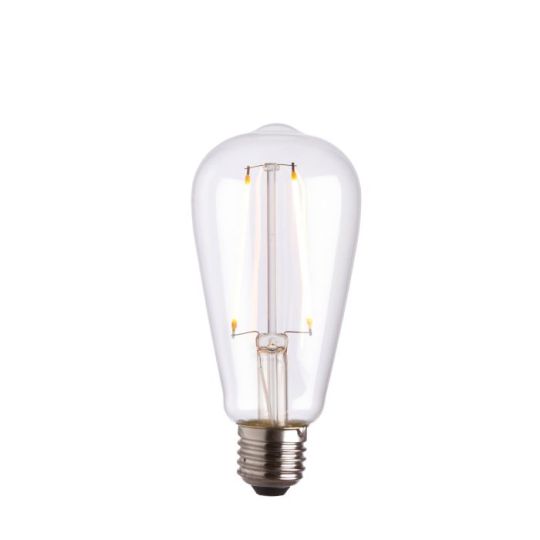 E27 LED Filament Pear in Clear Glass Shade
