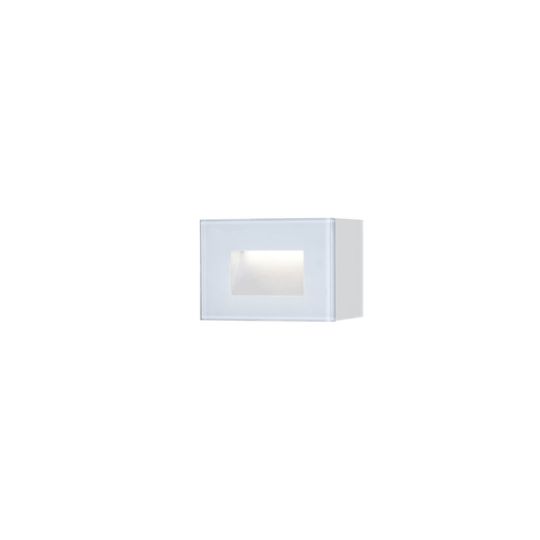 Konstsmide 7862-250 Matt White Chieri - Painted Aluminium / Clear Glass (12x5.5x8)