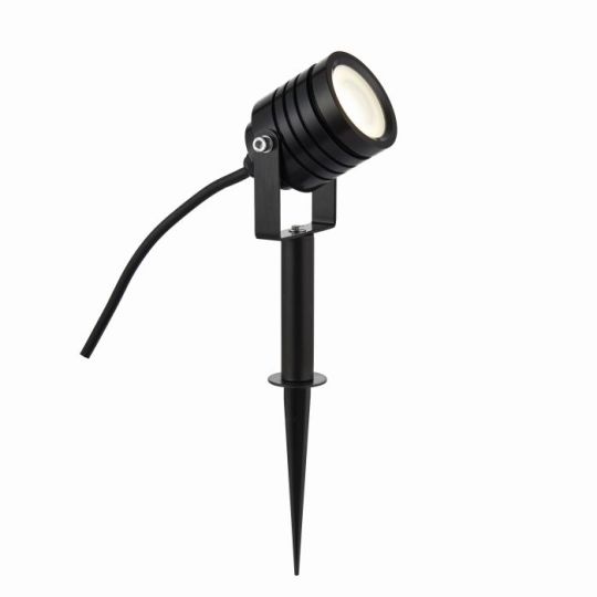 Saxby Luminatra Spike Black Ip65 4W in Black Anodised & Frosted Pc