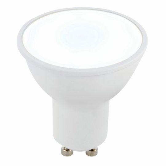 Saxby Gu10 Led Smd Beam Angle 120 Degrees 6W in Matt White Plastic & Frosted Pc
