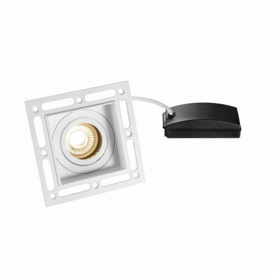Saxby Trimless Downlight Square 50W in Matt White Paint
