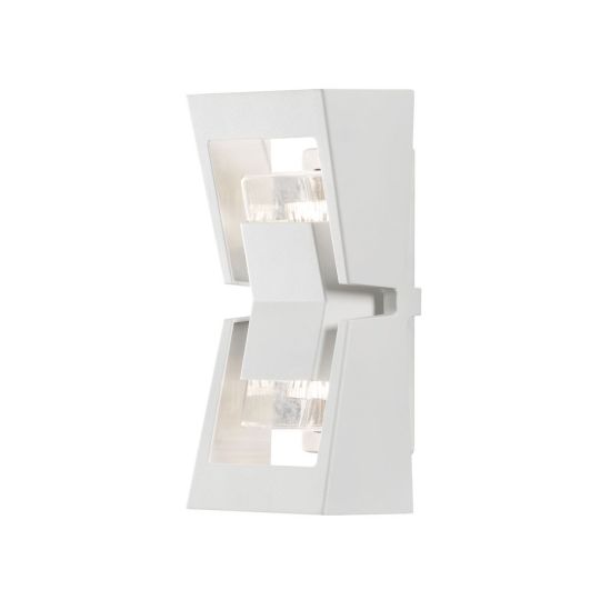 Konstsmide 7955-250 Matt White Potenza - Painted Aluminium / Clear Poly Glass (12x13x30)