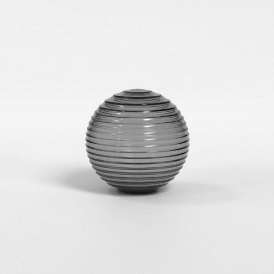 Astro Tacoma Ribbed Glass Shade in Smoked Glass