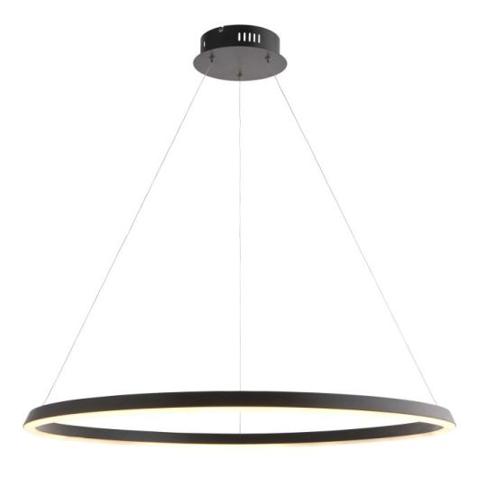 Staten Pendant in Matt Black Finish & White Silicone Shade