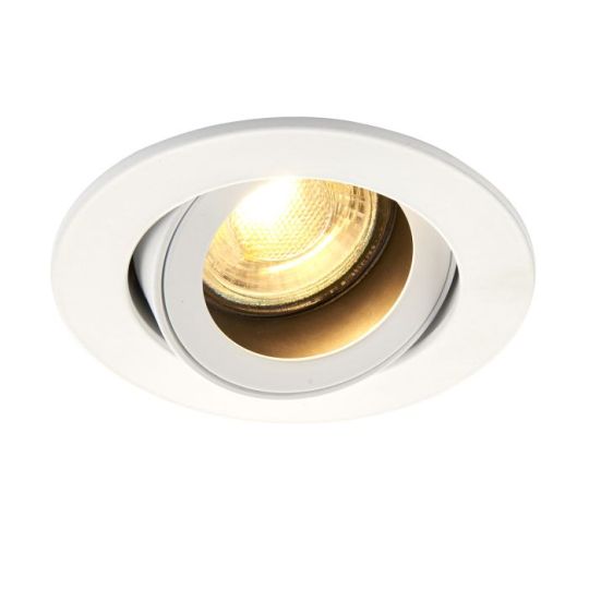 Saxby Cast Baffle Tilt 50W in Matt White Paint