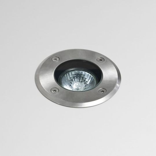 Astro Gramos Round Outdoor Ground Light in Brushed Stainless Steel