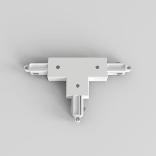 Astro T Connector Left Nearside Earth Track in Matt White