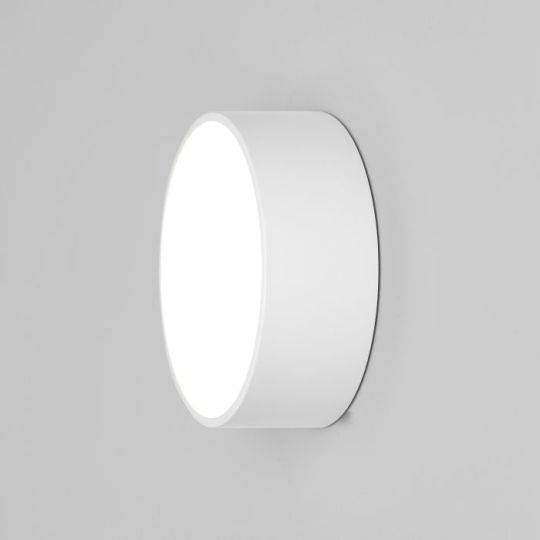 Astro Kea 150 Round Outdoor Wall Light in Textured White