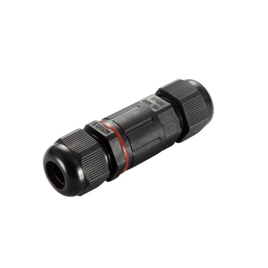 Saxby Inline Ip68 Connector Straight Ip68 in Black Nylon
