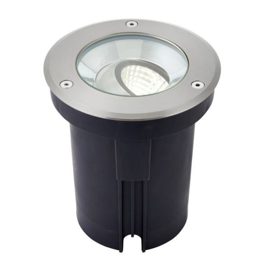 Saxby Hoxton Ip67 13W in Brushed Stainless Steel & Clear Glass