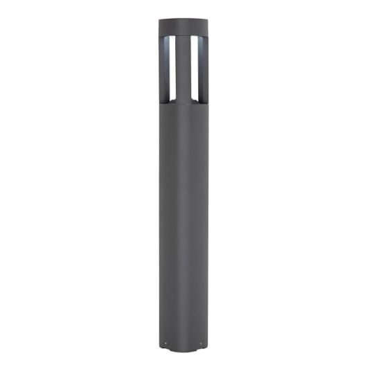 Saxby Tribeca Bollard Ip54 8W in Textured Dark Grey Paint & Frosted Acrylic