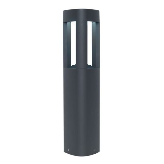 Saxby Tribeca Post Ip54 8W in Textured Dark Grey Paint & Frosted Acrylic