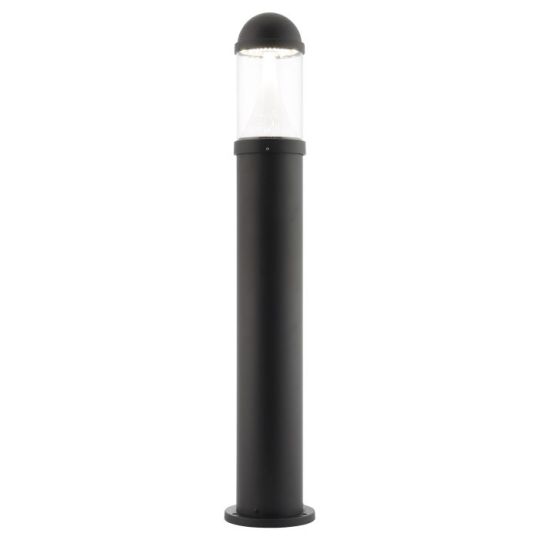 Saxby Dax Cct Bollard Ip65 20W in Textured Black Paint & Clear Pc