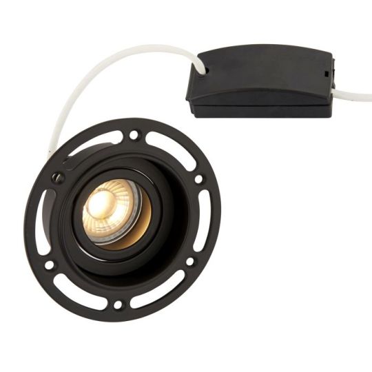 Saxby Trimless Downlight Round Black 50W in Matt Black Paint