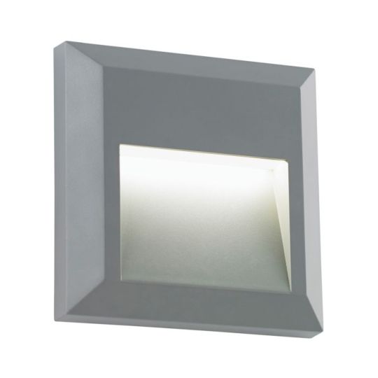 Saxby Severus Square Indirect Ip65 1.1W in Grey Abs Plastic & Clear Pc