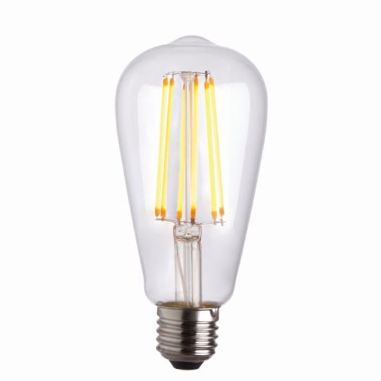 E27 LED Filament Pear in Clear Glass Shade
