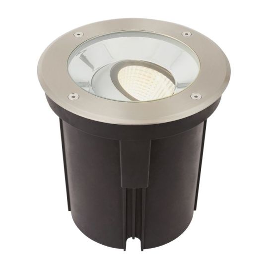Saxby Hoxton Ip67 16.5W in Brushed Stainless Steel & Clear Glass