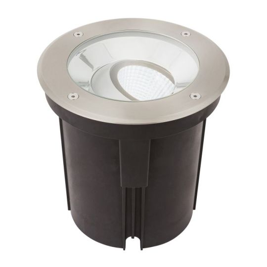 Saxby Hoxton Ip67 16.5W in Brushed Stainless Steel & Clear Glass