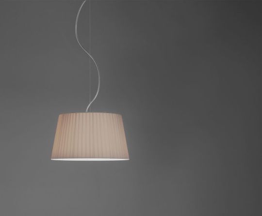 Astro Tapered Round 400 Pleated Shade in Putty