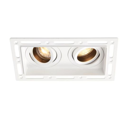 Saxby Trimless Downlight Twin 50W in Matt White Paint