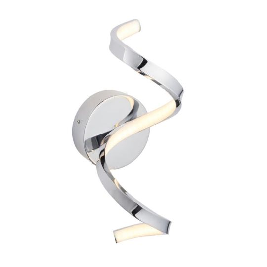Astral Wall Light in Chrome Plate Finish & White Silicone Shade