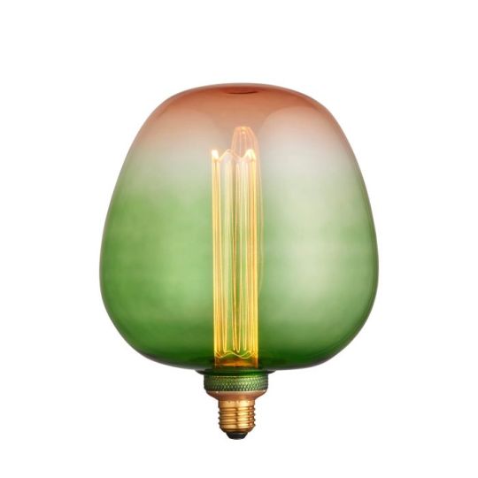 Roves E27 LED Anti Glare in Green/Pink Ombre Glass Shade