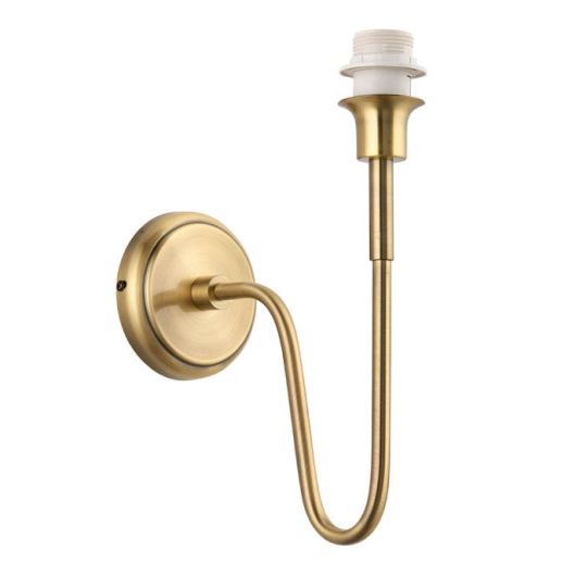 Rouen Wall Light Fitting in Antique Brass Plate Finish