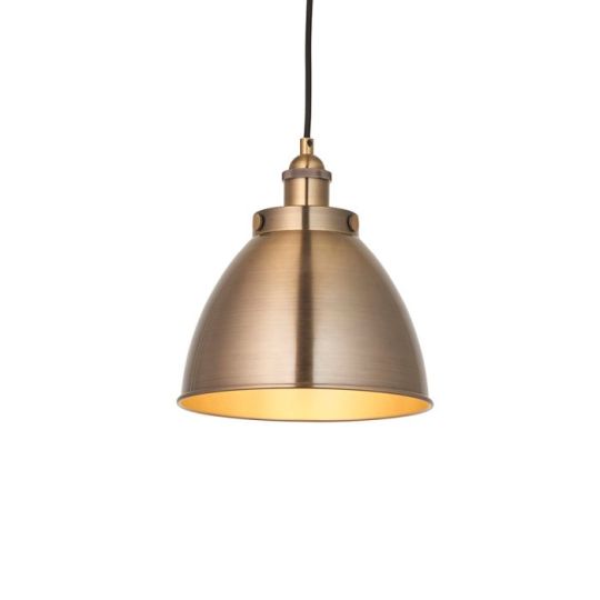 Franklin Small Pendant in Antique Brass Plate Finish