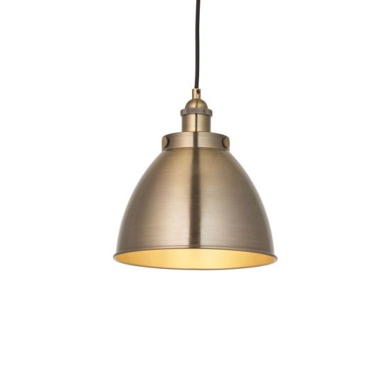 Endon Franklin 1lt Pendant in Antique Brass Plate