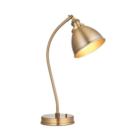 Franklin Task Table Lamp in Antique Brass Plate Finish