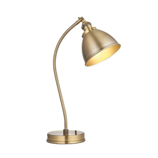 Endon Franklin 1lt Table in Antique Brass Plate