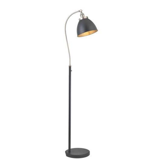 Endon Franklin 1lt Floor in Aged Pewter Plate & Matt Black Paint