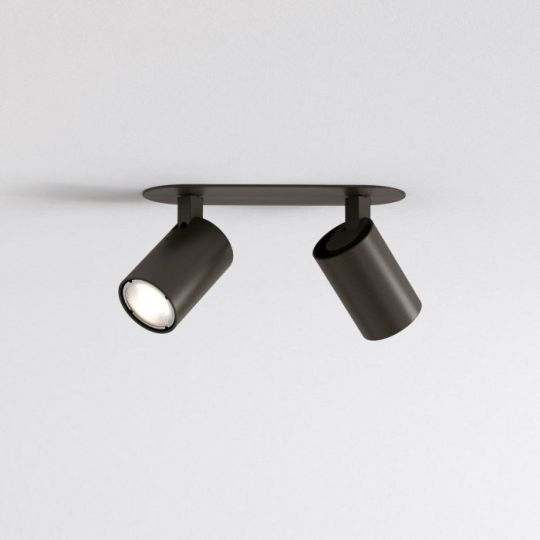 Astro Ascoli Twin Recessed Indoor Spotlight in Bronze