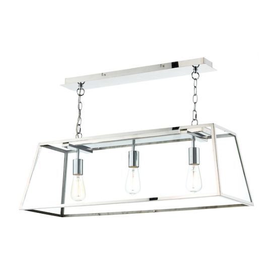 Dar Academy 3 Light Pendant Stainless Steel