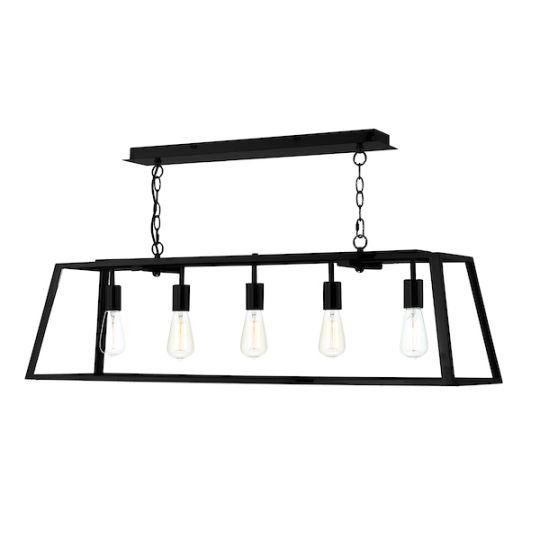 Dar Academy 5 Light Pendant Black