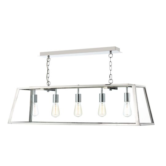 Dar Academy 5 Light Pendant Stainless Steel