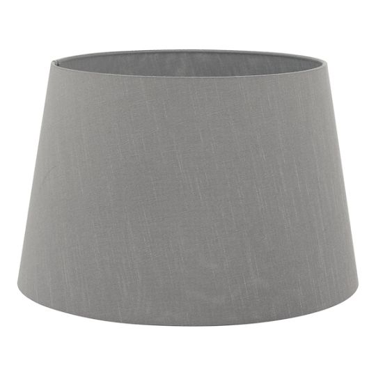 Dar Cezanne Grey Faux Silk Tapered Drum Shade 40cm