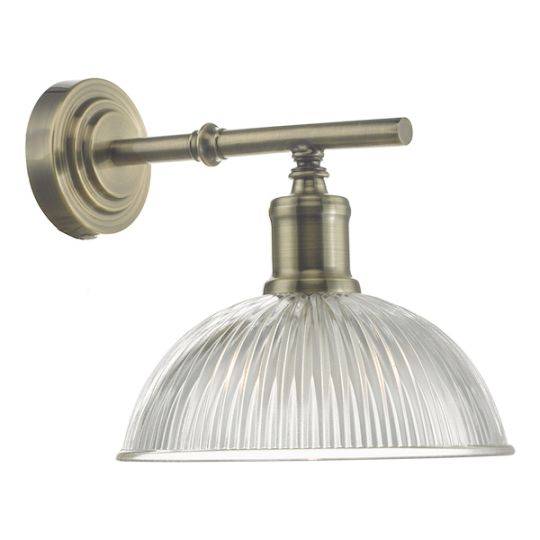 Dar Dara Wall Light Antique Brass & Glass