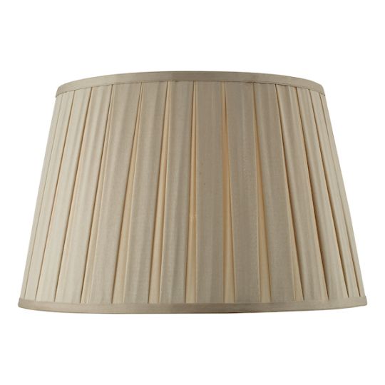 Dar Degas Taupe Faux Silk Tapered Drum Shade 40cm