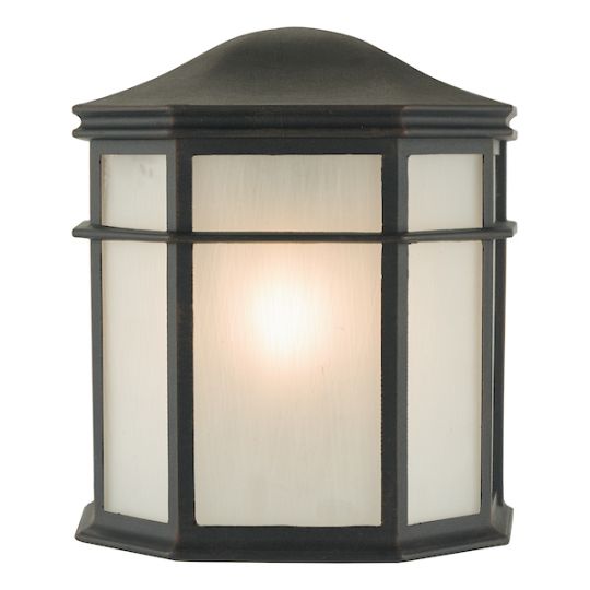 Dar Dulbecco Outdoor Wall Light Black Opal Acrylic IP44