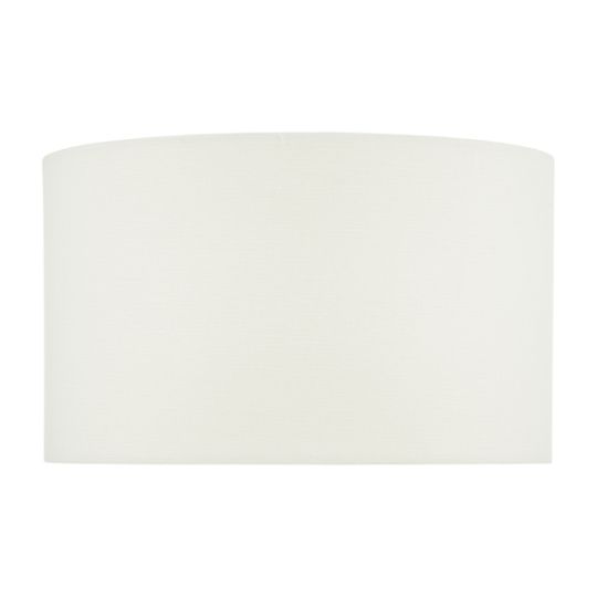 Dar Esarosa White Linen Drum Shade 37cm