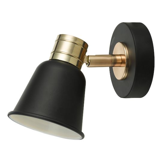 Dar Fry Single Wall Spotlight Black & Rose Gold