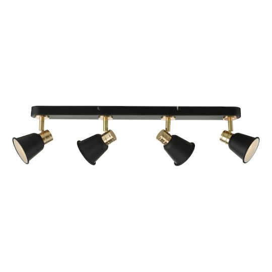 Dar Fry 4 Light Bar Spotlight Black & Rose Gold