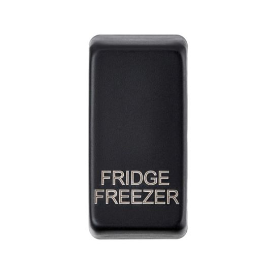 Saxby Grid Rocker Cover Marked 'Fridge Freezer' - Matt Black in Matt Black