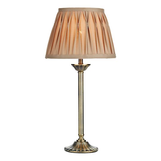 Dar Hatton Table Lamp Antique Brass With Shade