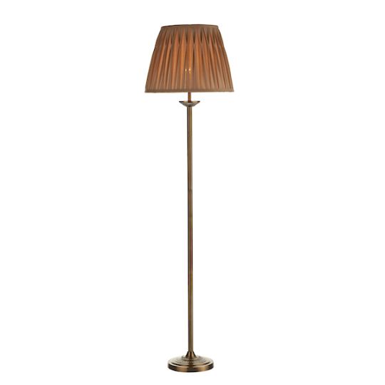 Dar Hatton Floor Lamp Antique Brass With Shade