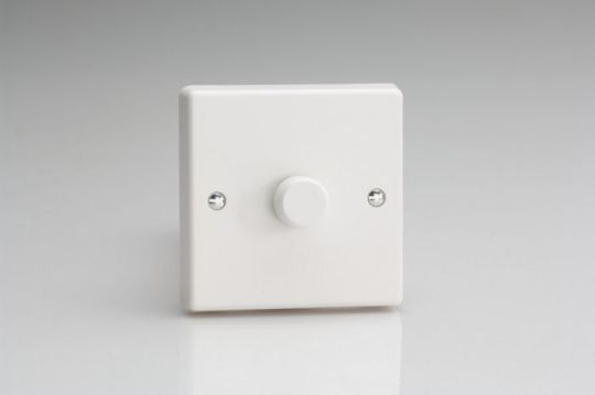 Varilight White Plastic 1-Gang 2-Way Dimmer for Multiple HF Ballasts/LED Drivers requiring 1-10V DC Input (FQP1M1W)
