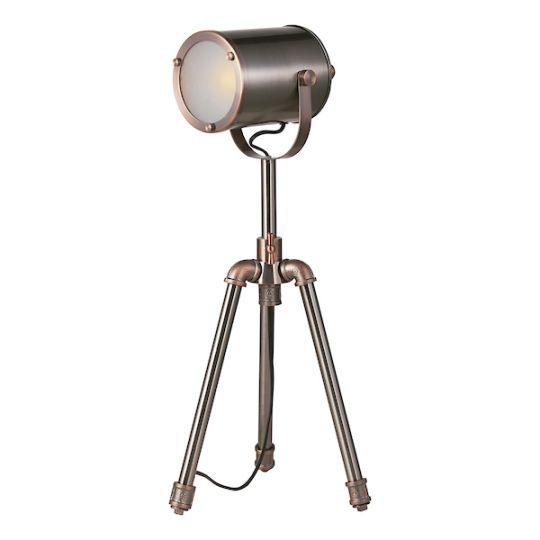 Dar Jake Task Table Lamp Antique Silver And Copper