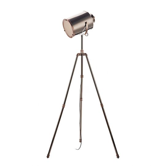 Dar Jake Task Floor Lamp Antique Silver And Copper