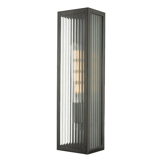 Dar Keegan Outdoor Wall Light Rubbed Bronze IP44 Large